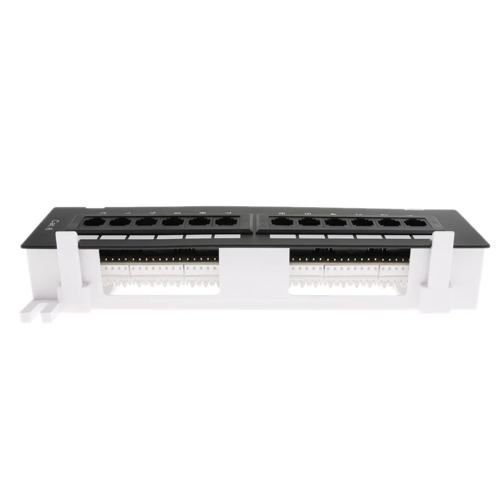 MagiDeal 12 Port Cat5e / Cat6 Unshielded Wallmount Network Ethernet Patch Panel 10 inch