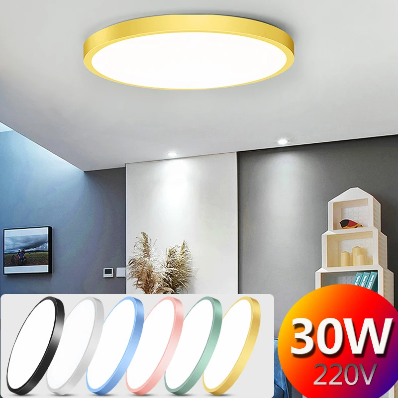 

LED Ceiling Light 15W 30W 50W Powerful 220V Modern Ceiling Lamp Lights Bedroom Kitchen Lighting Fixture Surface Mount Room Lamp