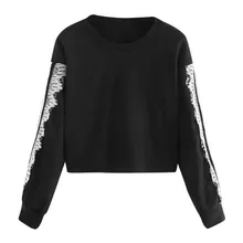 Новые куртки для бега Женская осенне-зимняя Весенняя Лоскутная Толстовка с длинными рукавами пуловер Топ блузка#2O22# F