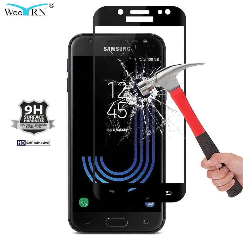9H защитное стекло на для samsung j7 2017 / самсунг J7 закаленное защити Экран протектор