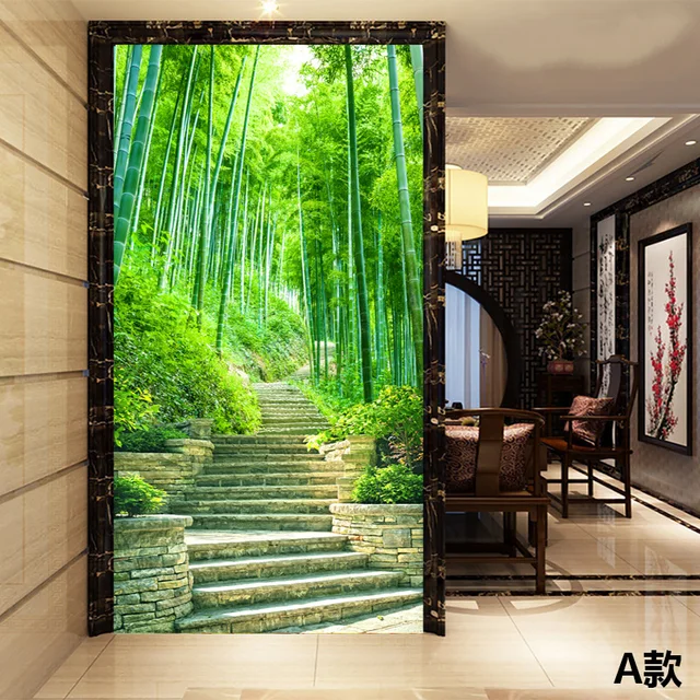 Custom Photo Wallpaper Scenic Mural Bamboo Forest Road Custom Photo Wallpaper Scenic Mural Bamboo Forest Road Corridor Living Room