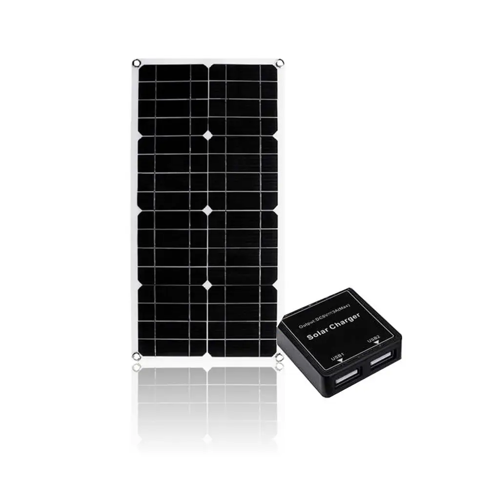 

40W Solar Portable Dual Usb Module Car Yacht Led Light Boat Charger Solar Panel Battery