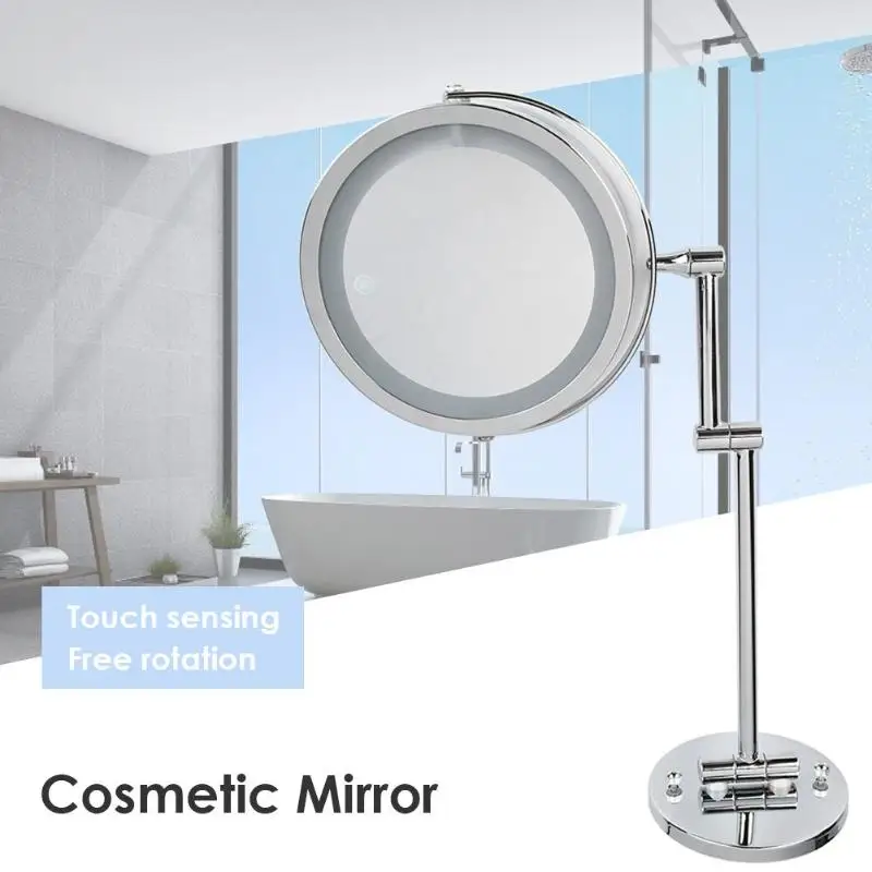 8 дюймов зеркало для макияжа настенное зеркало для ванной 10X Лупа косметическое зеркало светодиодный светильник складное зеркало для макияжа туалетное зеркало