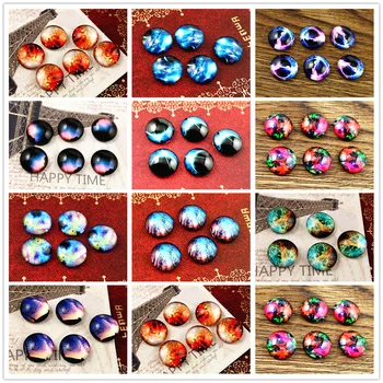 

Hot Sale 20pcs 12mm Handmade Photo Glass Cabochons (Nebula Style)