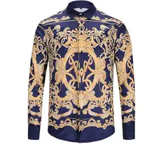 Дизайнер Slim Fit Мужская Повседневная рубашка с длинными рукавами Горячая Распродажа