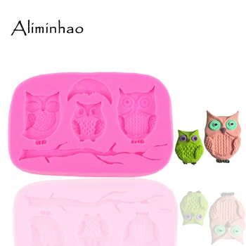 

B0449 Owl tree branch and moon shape DIY Cake Silicone mold chocolate fondant cake decorating tools Sugar Craft Molds