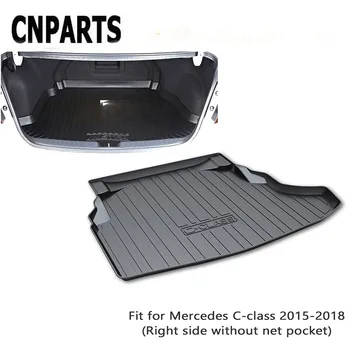 

CNPARTS For Mercedes C-class W205 Without net pocket 2015 2016 2017 2018 Car Styling Cargo Liner Trunk Anti Slip Mat Custom Tray