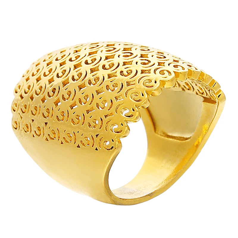 Бижутерия ethlyn африканские винтажные кольца для Унисекс золотого цвета обручальные кольца ювелирные изделия африканские арабские вечерние аксессуары R78