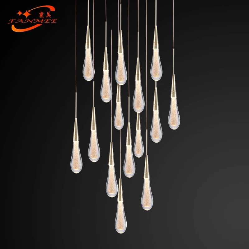 glass drop pendant light