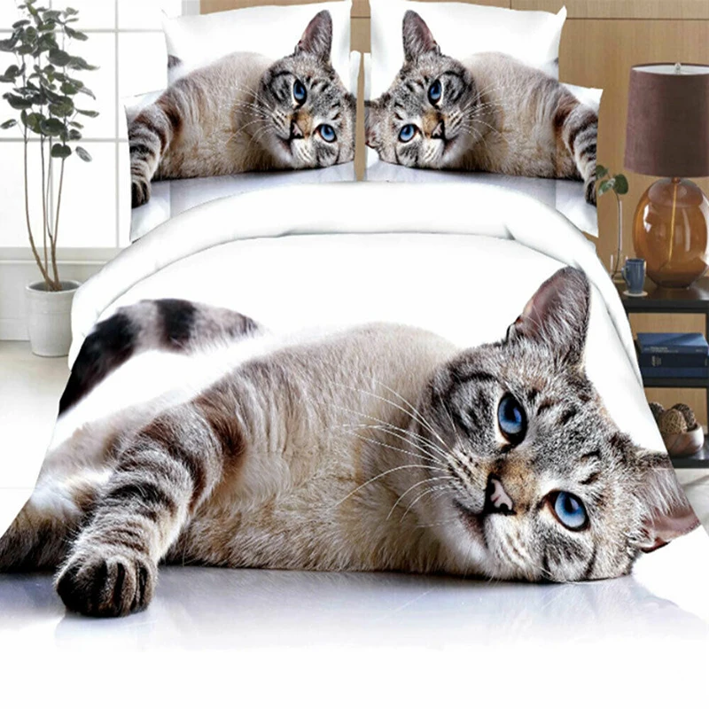 

3D Animal Photographic Print Duvet Quilt Cover Bedding Pillowcases Set 3pcs Home Textile Soft Funny Kids Bedroom New Hot Sale