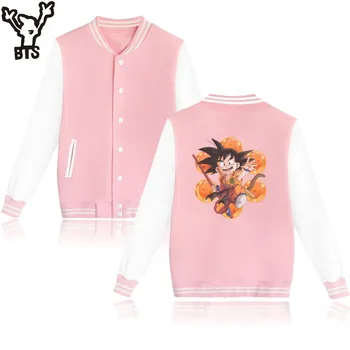 

KPOP Dragon Ball Z Spring Jacket Women Cartoon Long Sleeve O-Neck Baseball Jacket Women Plus Size XXS Fashion Coats And Jackets
