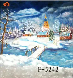 Новое поступление 10' X 20/3x6 м зимние живописные фотографический фон, ручная роспись Муслин фотографии фонов Рождество f5242