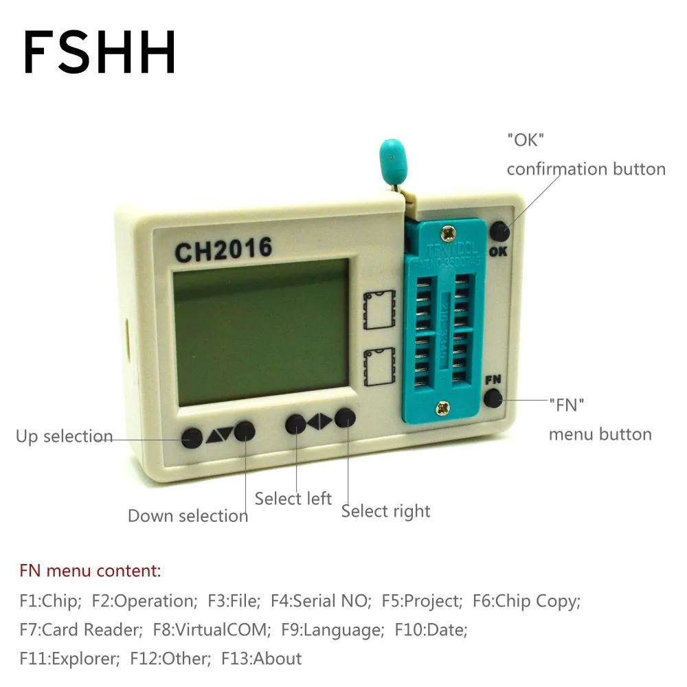 CH2016 Mini Multi offline programmer eeprom spi flash avr data flash programmer copy Program CH2016 Mini Multi offline programmer eeprom spi flash avr data flash programmer copy Program