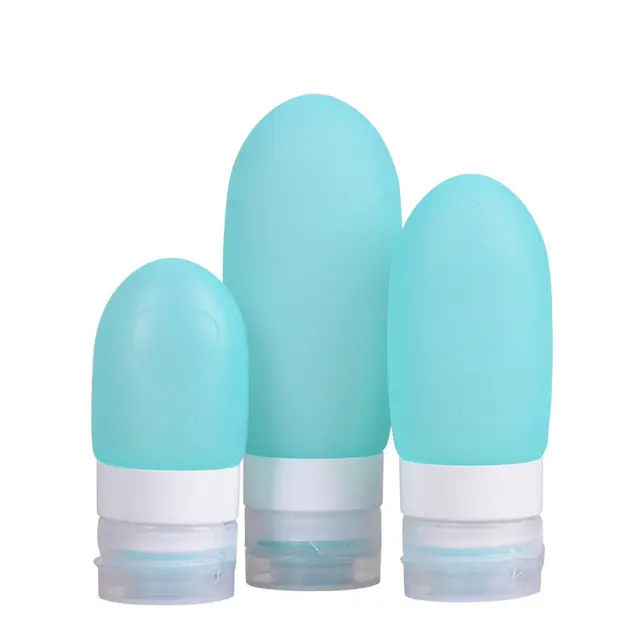 3pcs Silicone Travel Portable Bottles Storage Bottles Shampoo Cosmetic