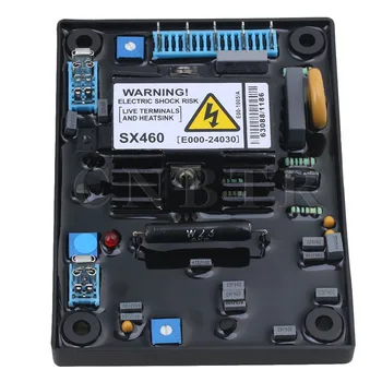 

CNBTR 13.5x10x3cm Black Metal & ABS Plastic Adjustable AVR SX460 Automatic Voltage Volt Regulator Replacement for Generator