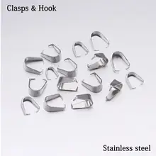 50-100 pces fivela de aço inoxidável charme contas de fiança conector bale pitada clipes pingente fechos gancho para diy jóias fazendo descobertas
