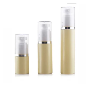 

50pcs/lot wholesale 30ml 50ml 80ml Beige PET Lotion Pump Bottle Plastic Bottles for Cosmetic Packaging