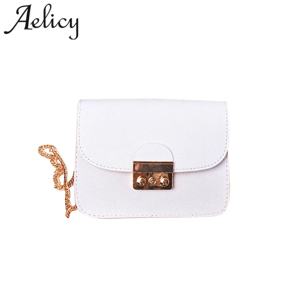 Aelicy женские кожаные сумки на цепочке одноцветная сумка плечо мини женская