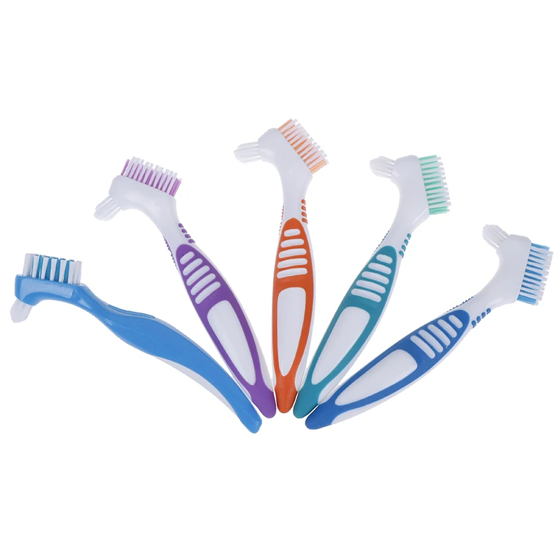 Multi Layered Denture Cleaning Brush Bristles False Teeth Brush Oral
