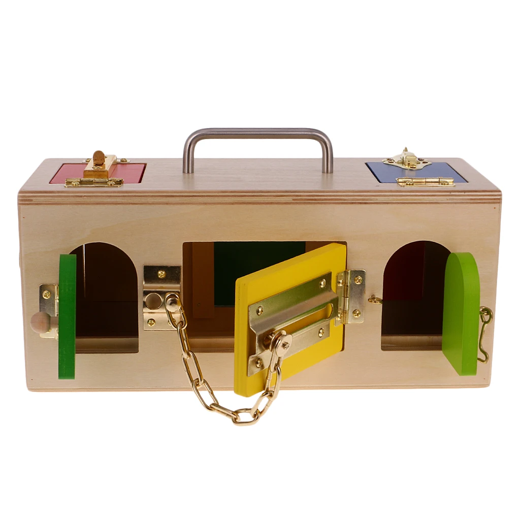 Montessori Lock Box & Color Box, Kids Early Learning Developing Toys Gift