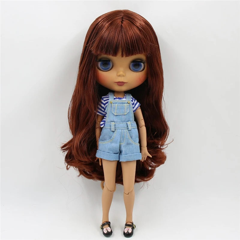 Icy doll шарнирная кукла blyth licca боди ремень комбинезон шорты черный и синий