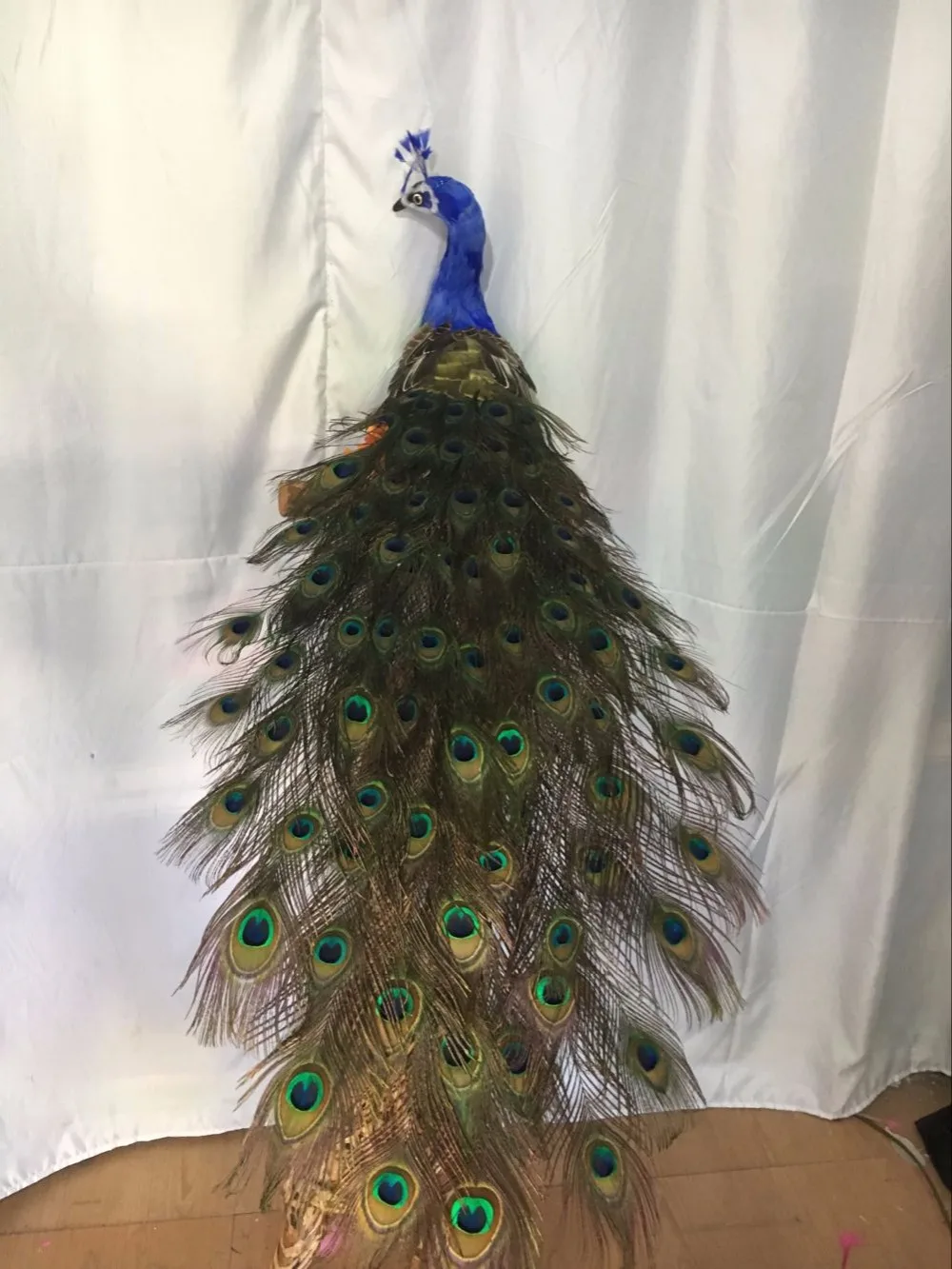 Большие 120 см перья модель павлина красивые птица ручная работа реквизит для