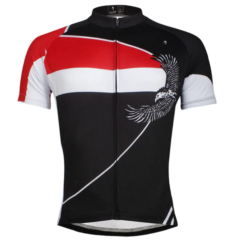 

Eagle Pattern Men Summer Short Sleeve Bicycle Clothes Black Breathable Cycling Jersey Size S-6XL