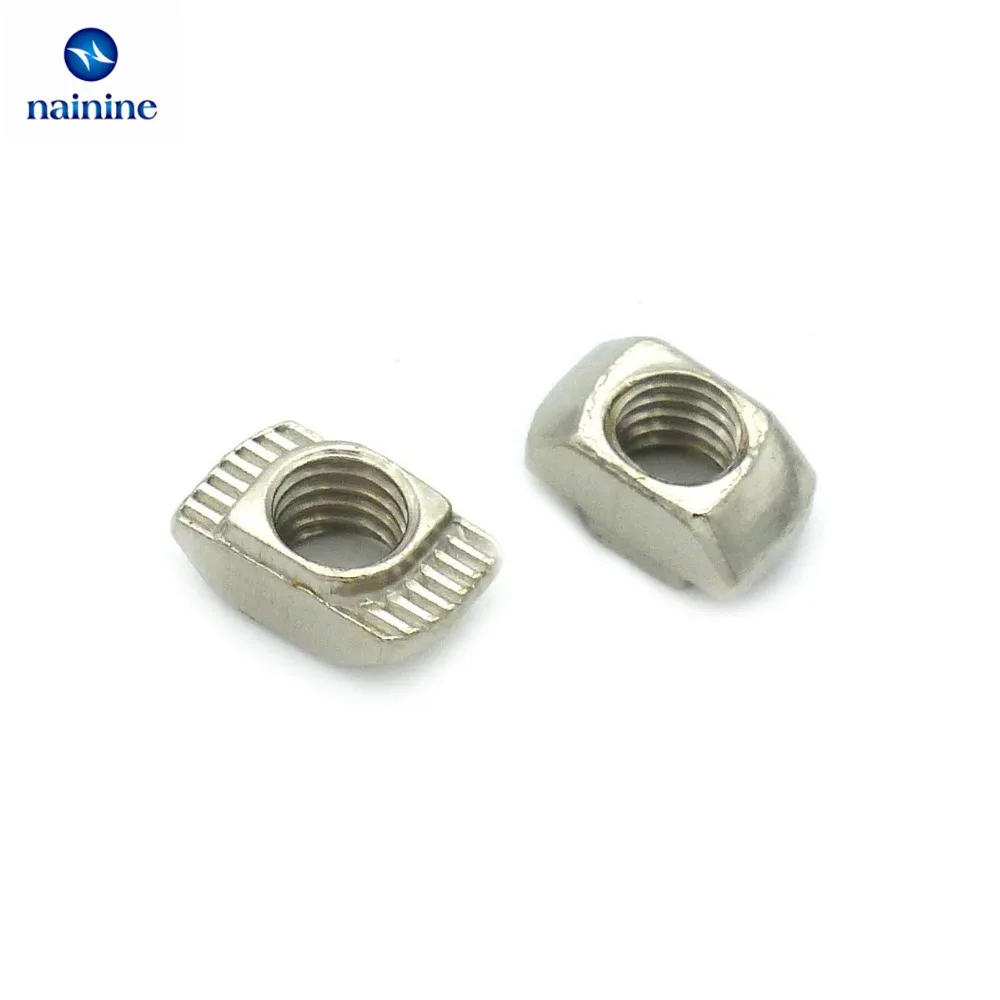 

20/50Pcs 2020 3030 4040 M3 M4 M5 M6 Slot T-nut Sliding T Nut Hammer Drop In Fasten Connector Aluminum Extrusions HW109