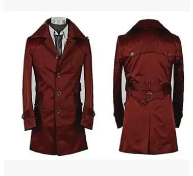 Красное вино, весеннее однобортное Мужское пальто, тонкий Тренч средней длины, зимнее пальто для мужчин размера плюс, платье peacoat 7XL 8XL 9XL