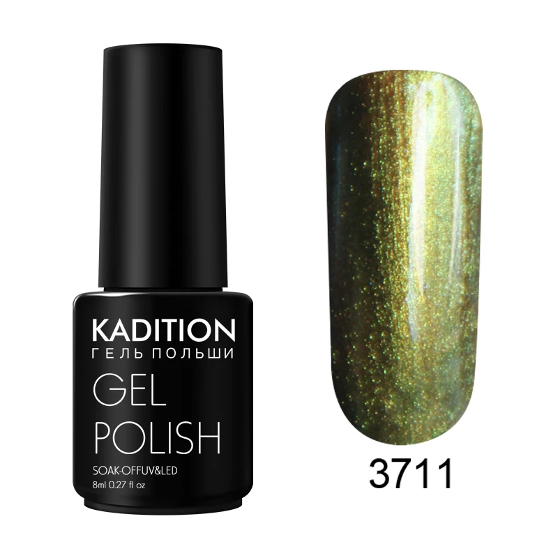 KADITION Gel Chameleon Nail Polish Semi Permanent Gel Polish Soak LED UV Nail Art Lacquer Vernis Starry Sparkle Gel Holographic - Цвет: 3711