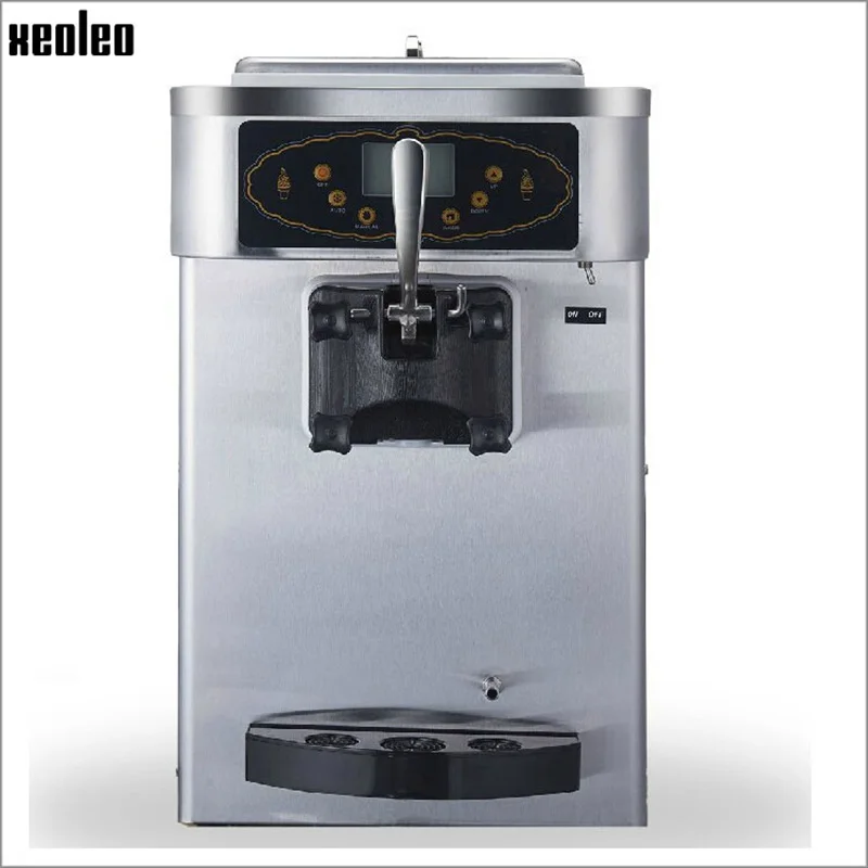 

XEOLEO Pre-cooing Ice cream machine with Stirring Ice cream maker Single flavor Frozen Yogurt machine Soft serve freeze 15L/H