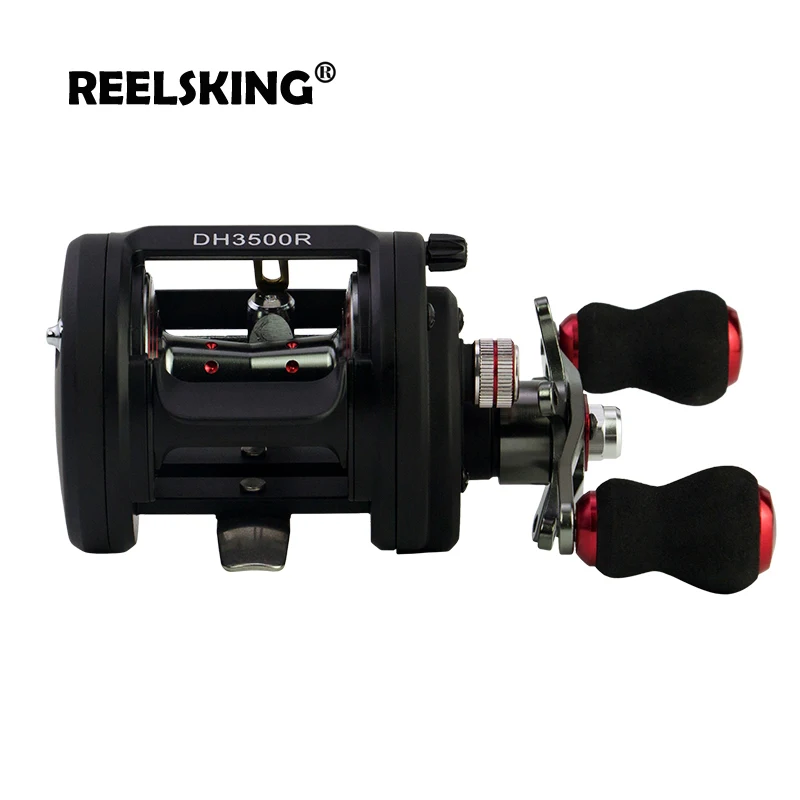 REELSKING جميع المعادن متزامن دليل السكك الحديدية 6.3: 1 البحر الصيد مكافحة التآكل الصيد بكرة الطبول Baitcasting الصيد بكرة