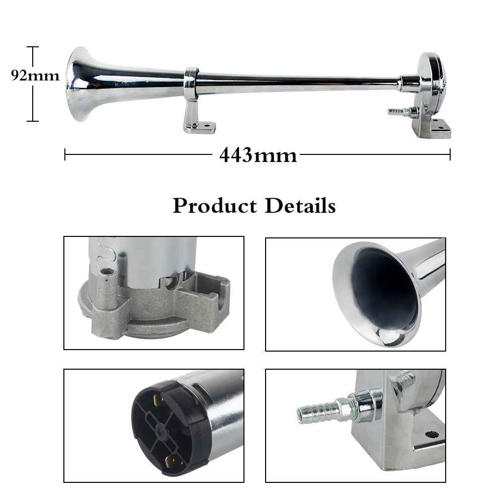 12v 150db Auto-Lufthupe, Kompressor-Fanfare, super laute Auto-Lufthupe mit  elektrischer Hupe für Auto-Relais für Boote, Lastwagen, Autos, Motorräder