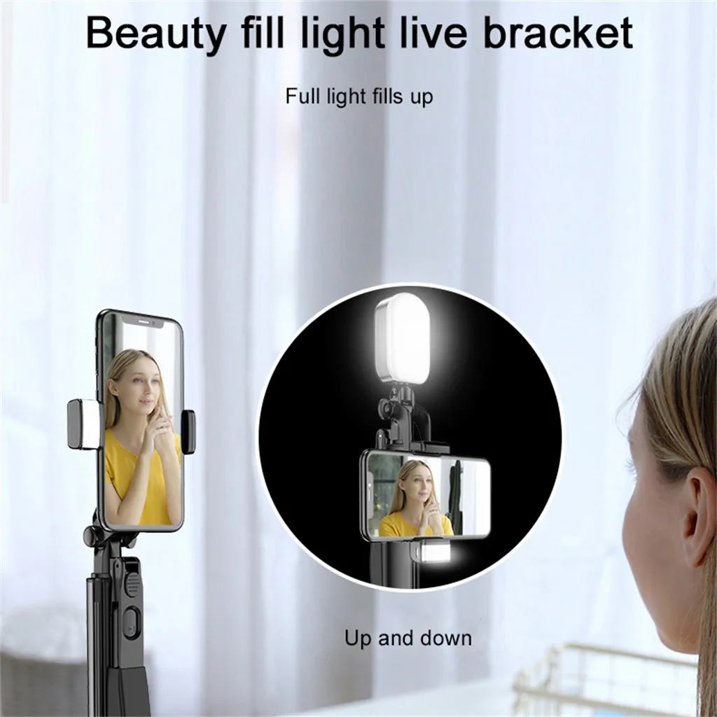 3 in 1 Wireless Bluetooth Selfie Stick Handheld Monopod Shutter Remote Foldable Mini Tripod For iPhone XR 8 X 7 6s Plus