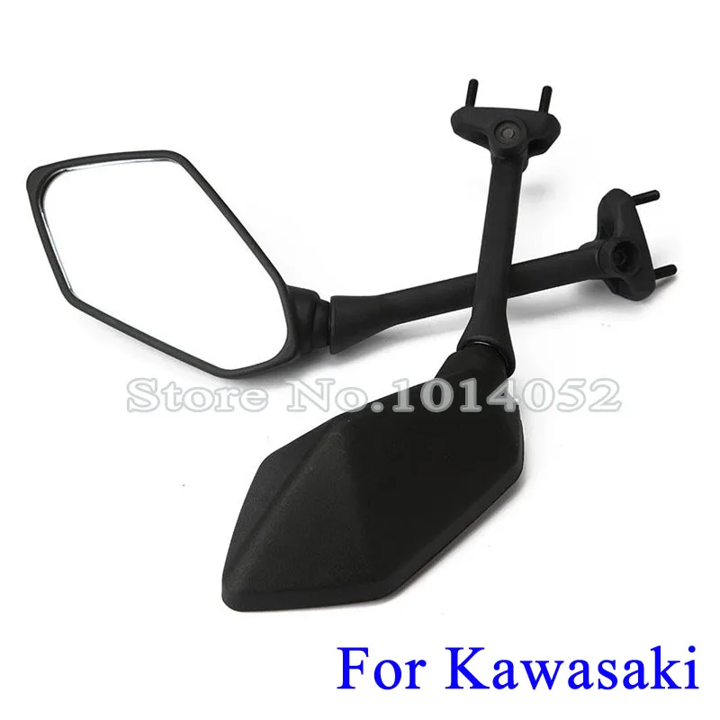 A Pair Black Universal Custom Chrome Motorcycle Rear View Side Mirrors