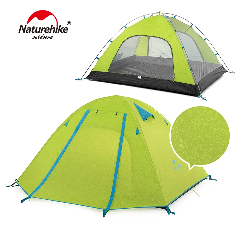 

NatureHike NH15Z003-P 3 Person Three Men Tent 210T Polyester Double Layer For Camping Hiking Travelling