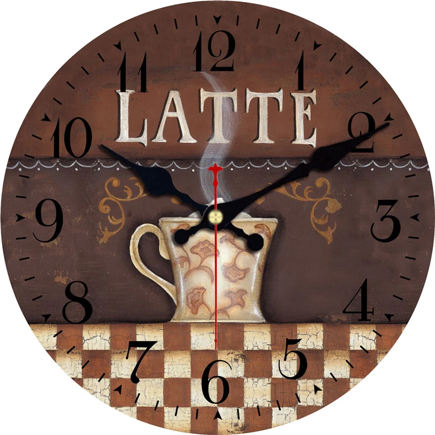  Vintage Wall Clocks Cafe Design Silent Home Office Cafe Wall Decoration Clocks Home Art Wall Shabby Chic Large Wall Clocks