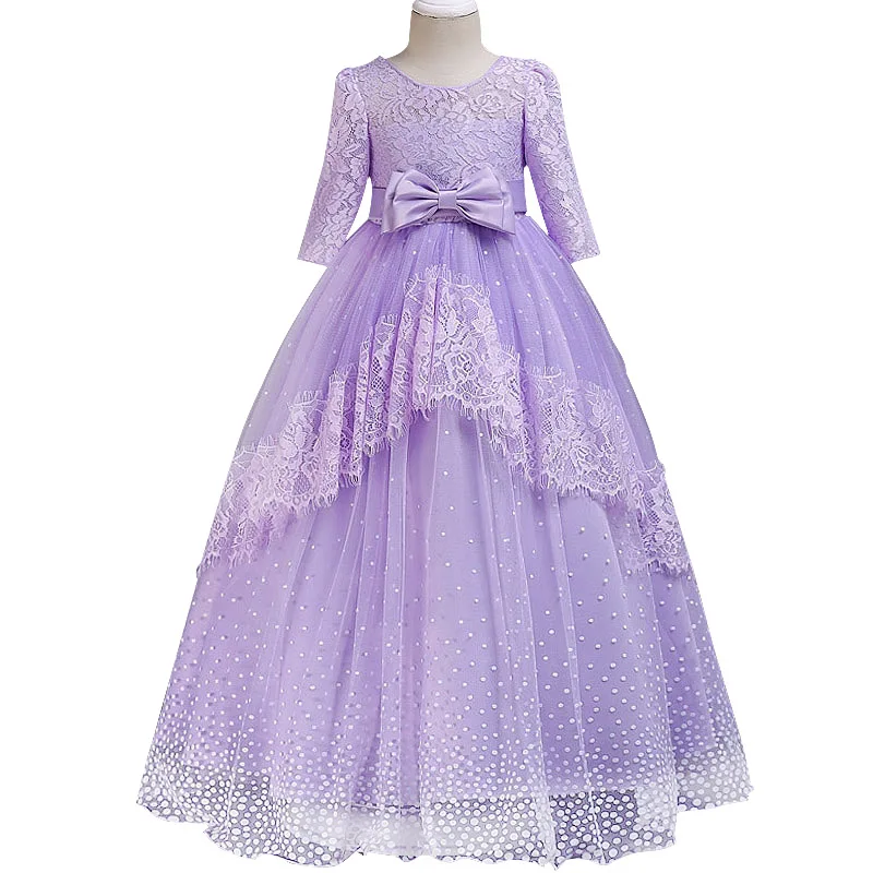 

High Quality New 2018 Girls Dress Elegant For Teenagers Lace Wedding Dress Summer Party Kids Dresses For Girls Clothes Vestidos