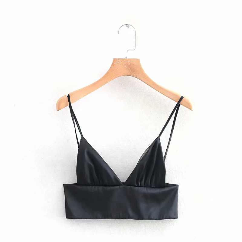 Сексуальные женские черные короткие топы Топики новинка 2019 Za модные летние Топы