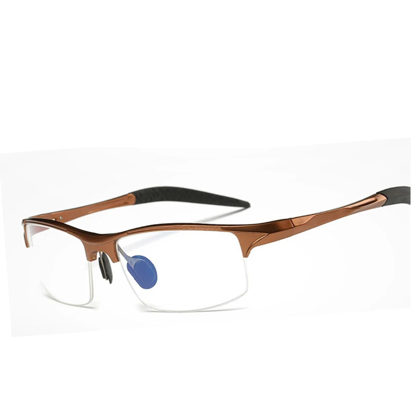 Алюминиевые мужские очки, модные очки для близорукости, оптические компьютерные очки, оправа, фирменный дизайн, простые очки для глаз, Ретро стиль, de grau femininos - Цвет оправы: SN7718 C2
