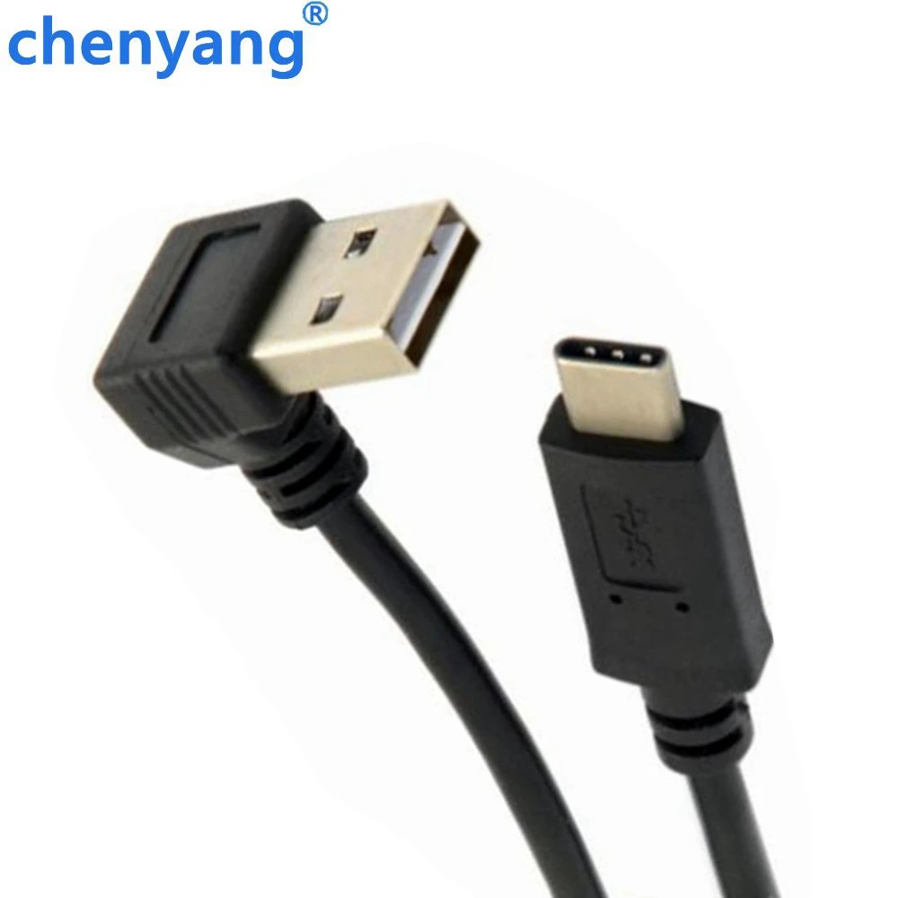 Двусторонний кабель USB Type C на 2 0 90 градусов вверх и вниз левый правый угловой для
