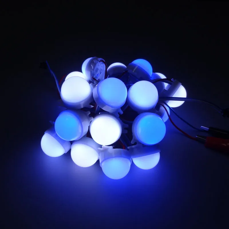 100 шт. DC12V диаметр 30 мм ws2811IC 5050SMD 3 светодиода RGB Цифровой Светодиодный точечный