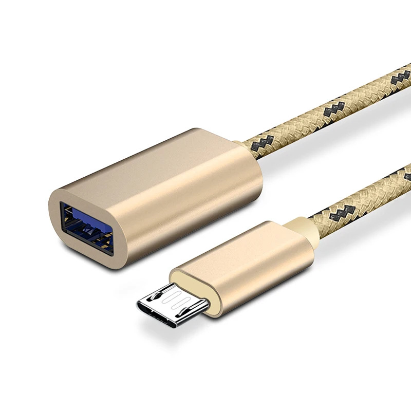 

Micro To USB OTG Cable OTG Adapter on for Samsung Galaxy Xiaomi Huawei OTG Mobile Android Tablet Weaving Mobile Phone Cables