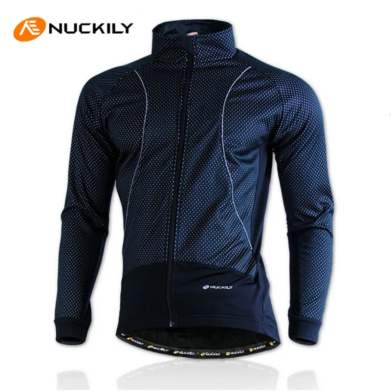 NUCKILY зимняя велосипедная одежда, непромокаемая флисовая куртка, теплая велосипедная ветрозащитная куртка Ropa Ciclismo, велосипедная куртка для мужчин