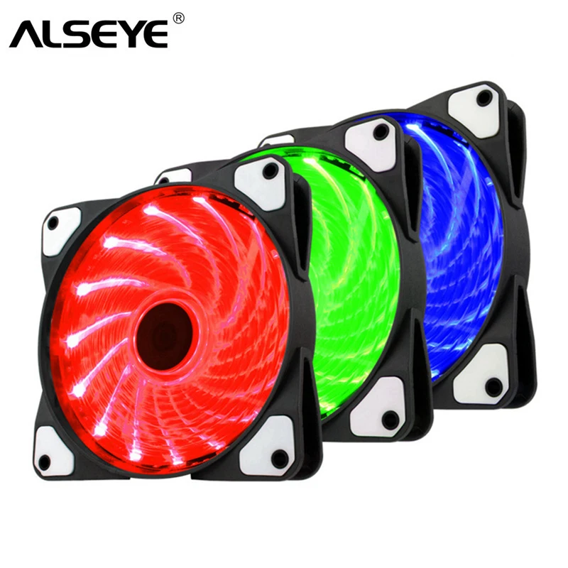 ALSEYE RGB Вентилятор для компьютера 12 В 120 мм вентилятор охлаждения 1300 об./мин.