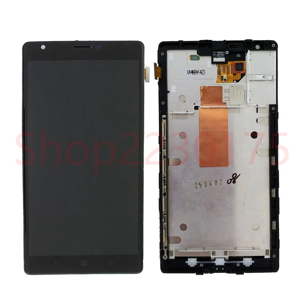 ЖК дисплей для Nokia Lumia 1520 дигитайзер сенсорного экрана с рамкой в сборе сменные