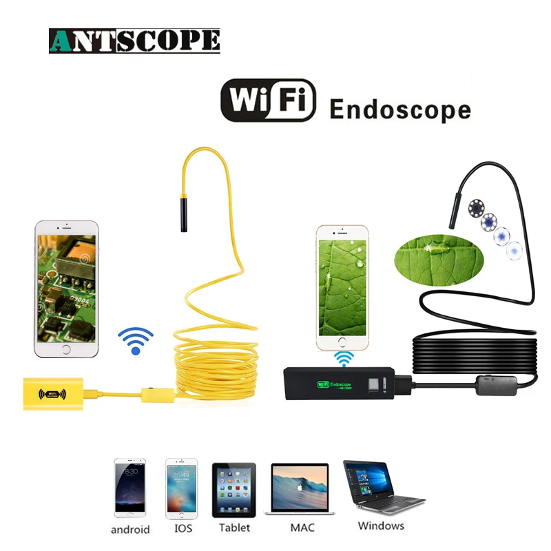 

Antscope Wifi Endoscope Yellow and Black Hardwire Boroscop 2/3.5/5/10M 1200P 8mm Android iOS Inspection Mini Camera Endoscopio19