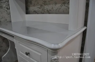 

Desk crystal plate transparent scrub soft glass desktop countertop table mat