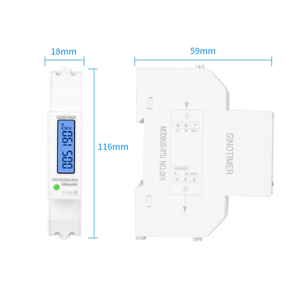 display medidor de kwh din rail 230 02