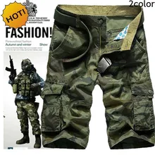 Высокое качество Лето Горячие Стиль Для мужчин мешковатые короткие хлопок армия камуфляжный рюкзак пустынные джунгли шорты плюс Размеры